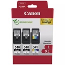 5224B017 CANON 2xPG540L+CL541XL Pixma MG Inkt (3) zwart-kleur HC w/o SEC