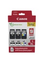 5224B015 CANON 2xPG540L+CL541XL Pixma MG Inkt+Fotopapier (3) zwart-kleur HC