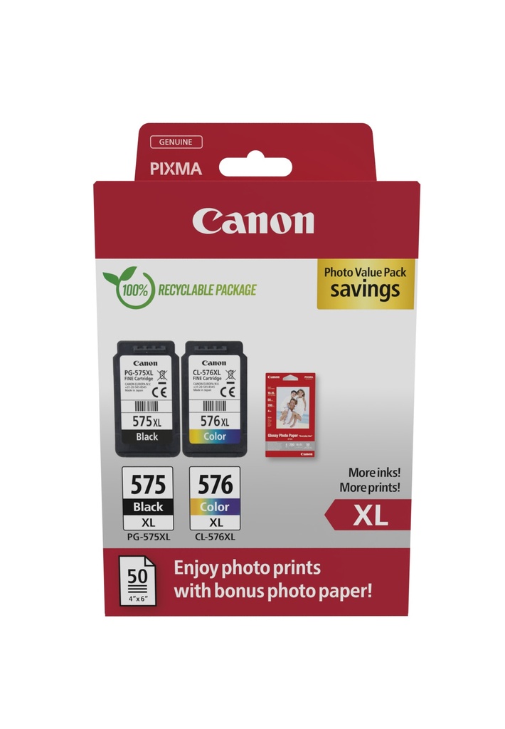 Canon 5437C006 inktcartridge 2 stuk(s) Origineel Hoog (XL) rendement Zwart, Cyaan, Magenta, Geel