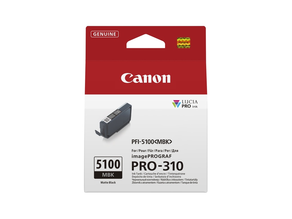 [170008441214] Canon PFI-5100 MBK inktcartridge 1 stuk(s) Origineel Mat Zwart