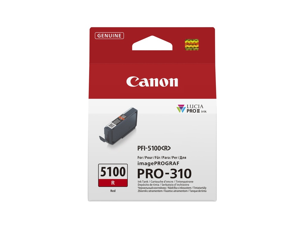Canon PFI-5100 R inktcartridge 1 stuk(s) Origineel Rood