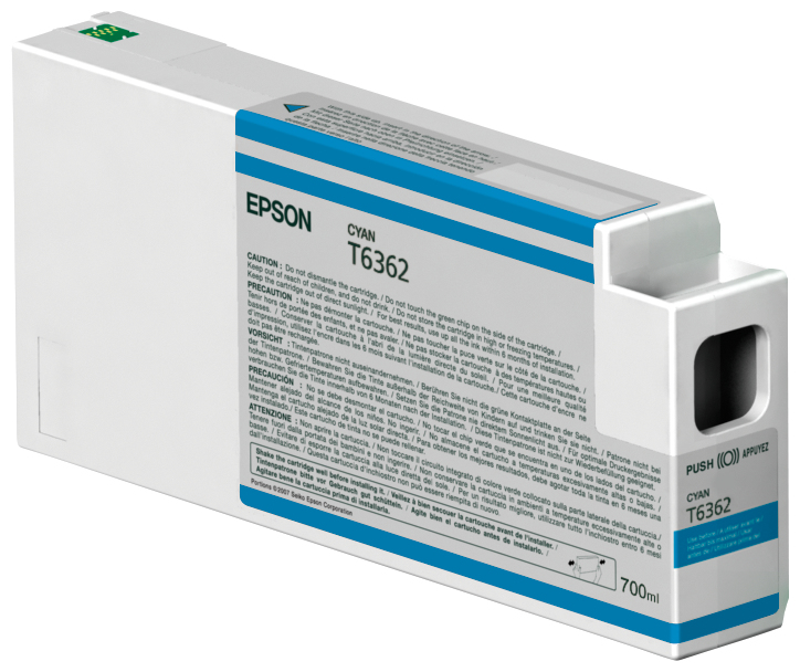 [170015440599] Epson inktpatroon Cyan T636200 UltraChrome HDR 700 ml