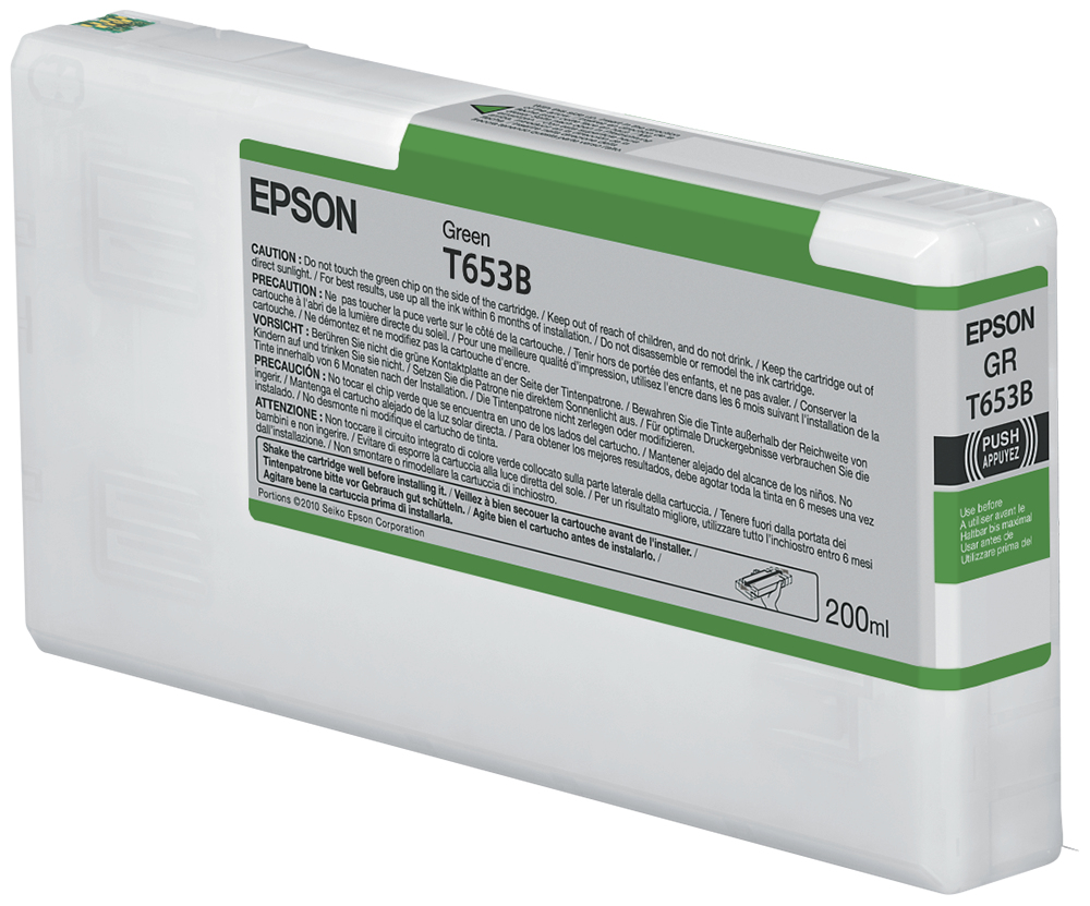 [170015440650] Epson T653B Green Ink Cartridge (200ml)