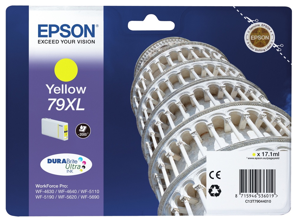 [170015440946] Epson Tower of Pisa Singlepack Yellow 79XL DURABrite Ultra Ink