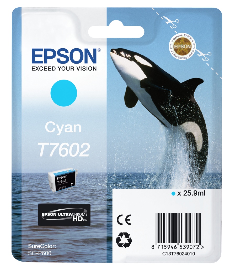Epson T7602 cyaan