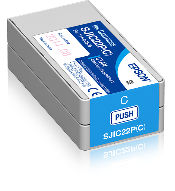 [170015440990] Epson SJIC22P(C): Ink cartridge for ColorWorks C3500 (Cyan)