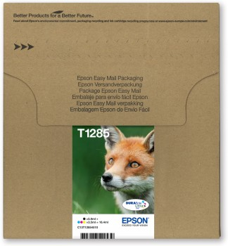[170015440994] Epson Fox C13T12854510 inktcartridge 1 stuk(s) Origineel Zwart, Cyaan, Magenta, Geel