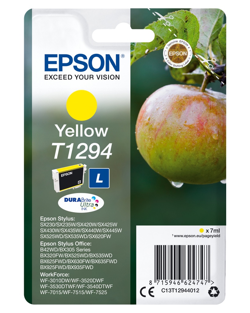 [170015441193] Epson Apple Singlepack Yellow T1294 DURABrite Ultra Ink