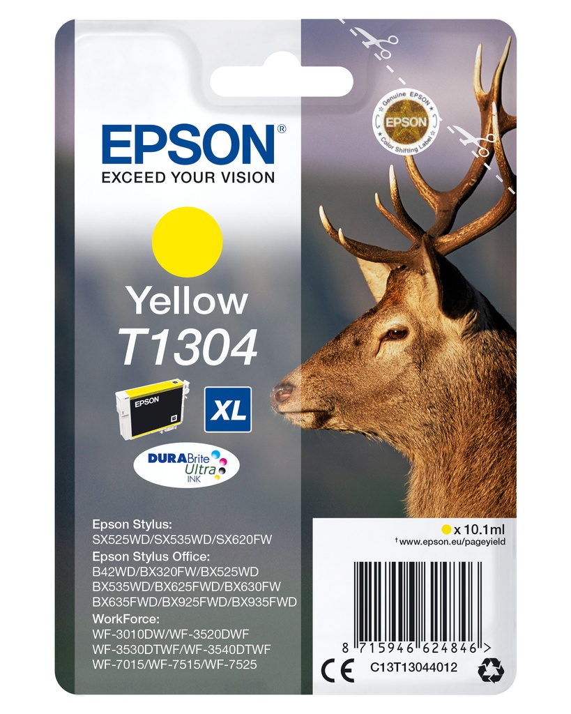 [170015441203] Epson Stag inktpatroon Yellow T1304 DURABrite Ultra Ink