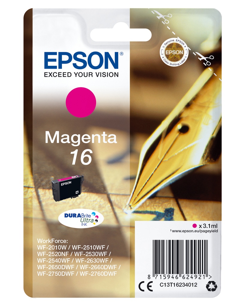 [170015441211] Epson Pen and crossword Singlepack Magenta 16 DURABrite Ultra Ink