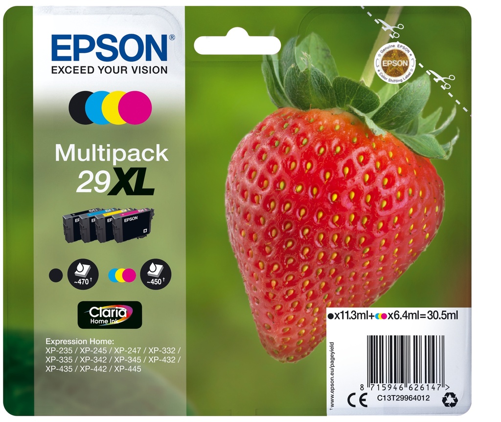 [170015441333] Epson Strawberry Multipack 4-colours 29XL Claria Home Ink