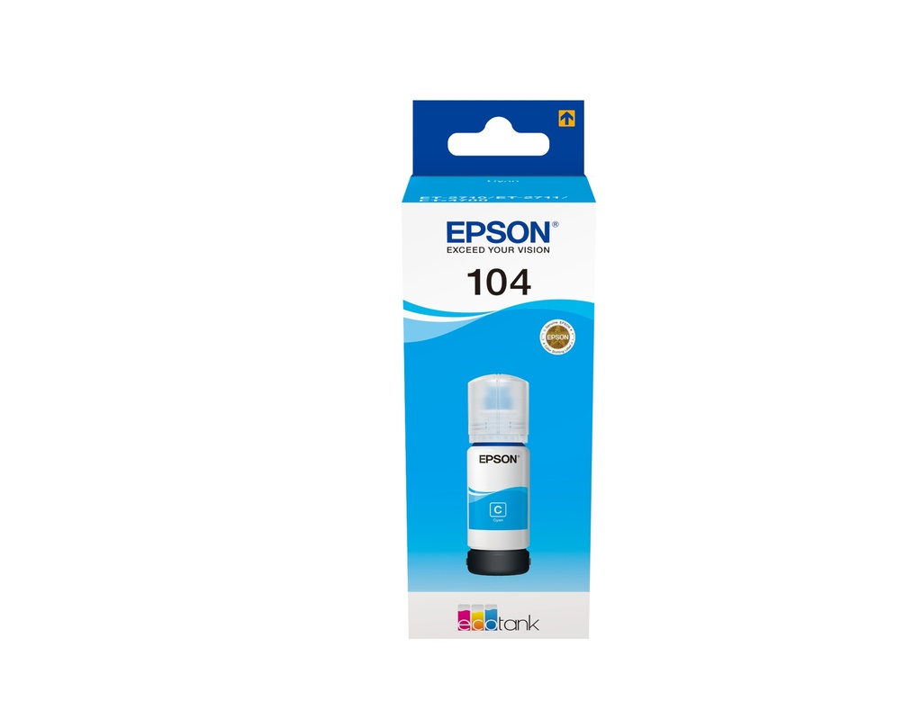 [170015441487] Epson 104 EcoTank Cyan ink bottle