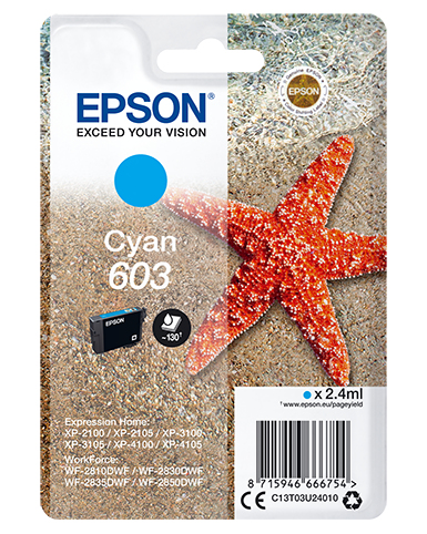 [170015441530] Epson Singlepack Cyan 603 Ink