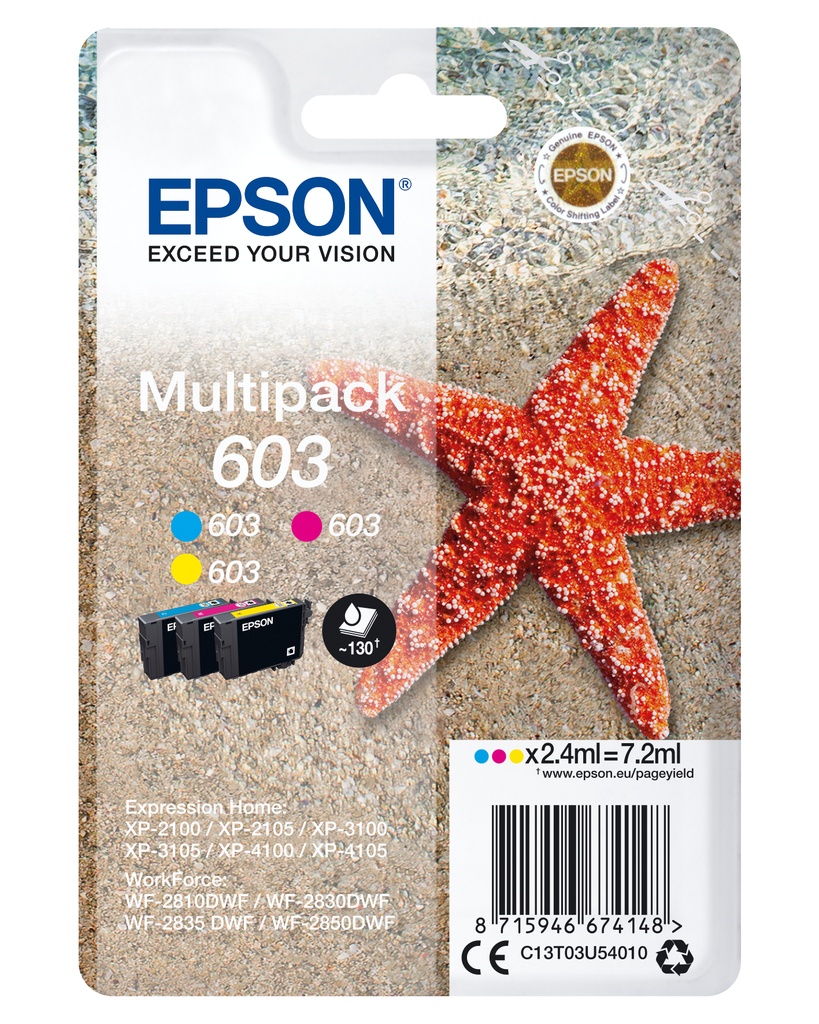[170015441533] Epson Multipack 3-colours 603 Ink