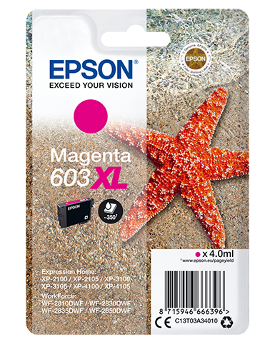 [170015441537] Epson Singlepack Magenta 603XL Ink