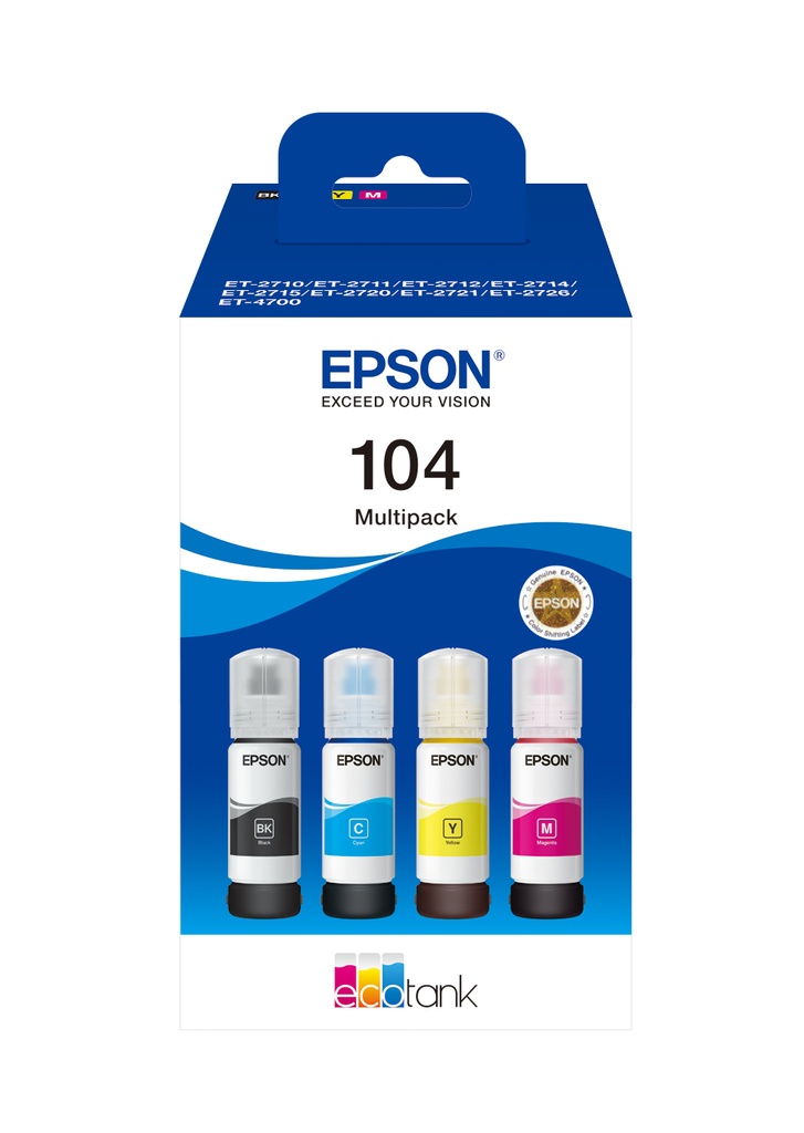 [170015441619] Epson 104 EcoTank 4-colour Multipack
