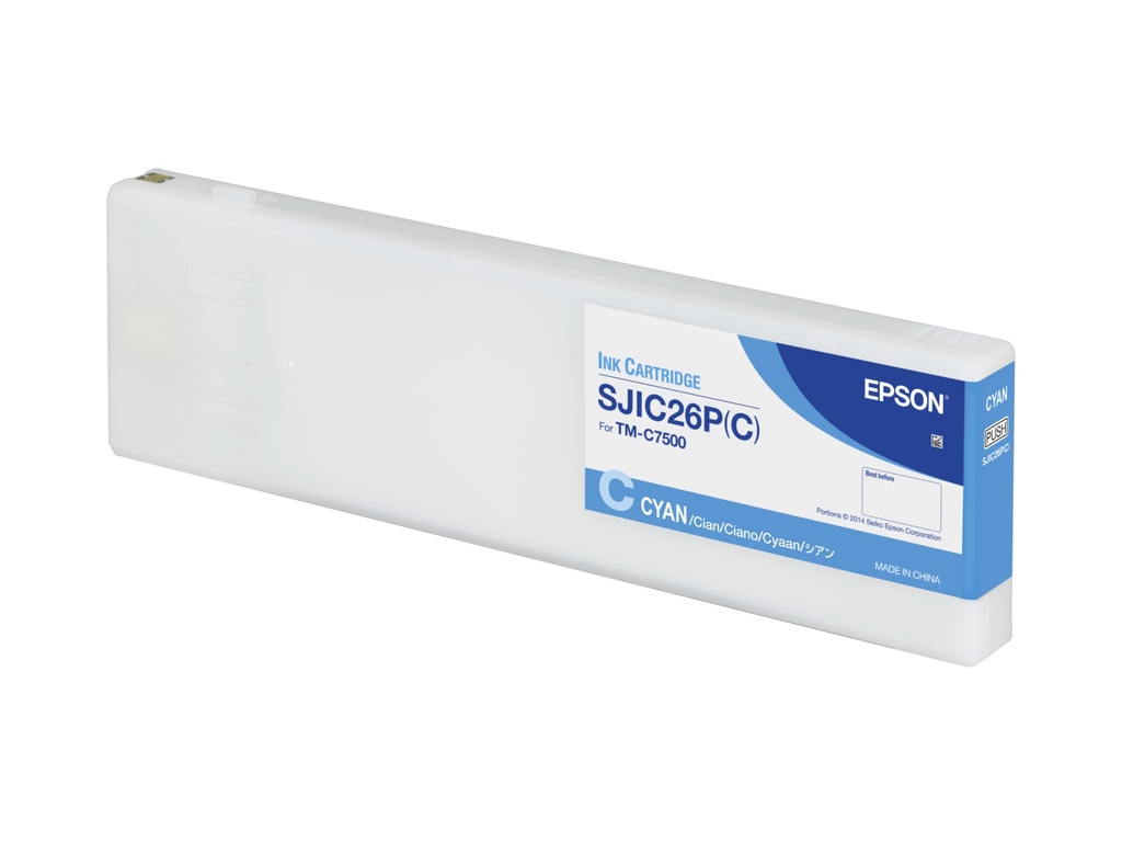 [170015441646] Epson SJIC26P(C): Ink cartridge for ColorWorks C7500 (Cyan)
