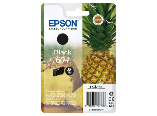 [170015441732] Epson 604 inktcartridge 1 stuk(s) Origineel Normaal rendement Zwart