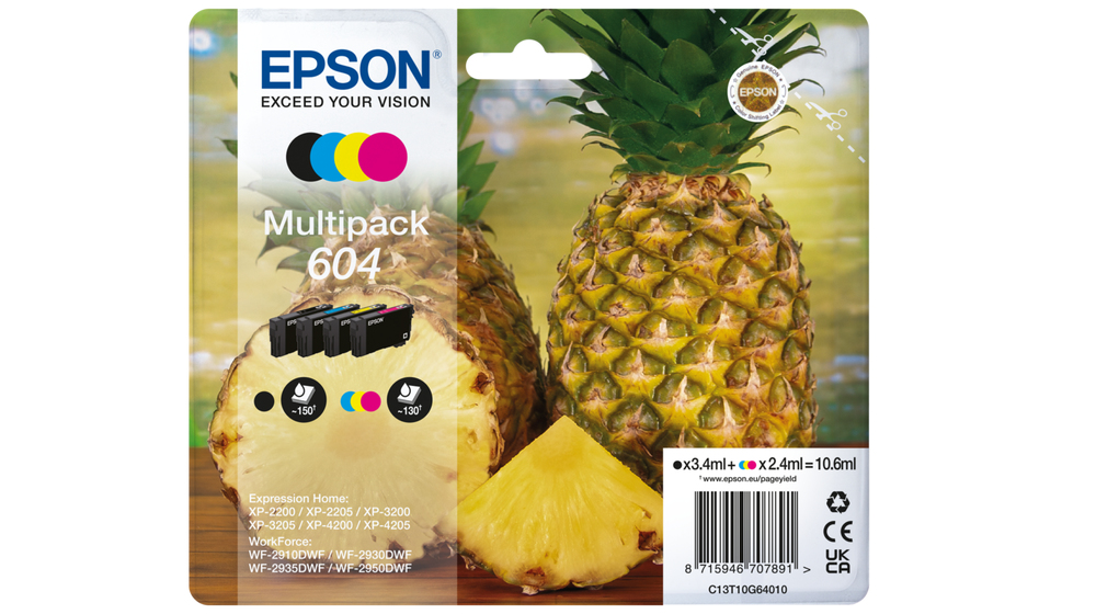 [170015441740] Epson 604 inktcartridge 4 stuk(s) Origineel Normaal rendement Zwart, Cyaan, Magenta, Geel