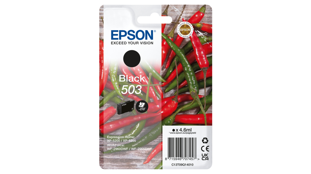 [170015441752] Epson 503 inktcartridge 1 stuk(s) Origineel Normaal rendement Zwart