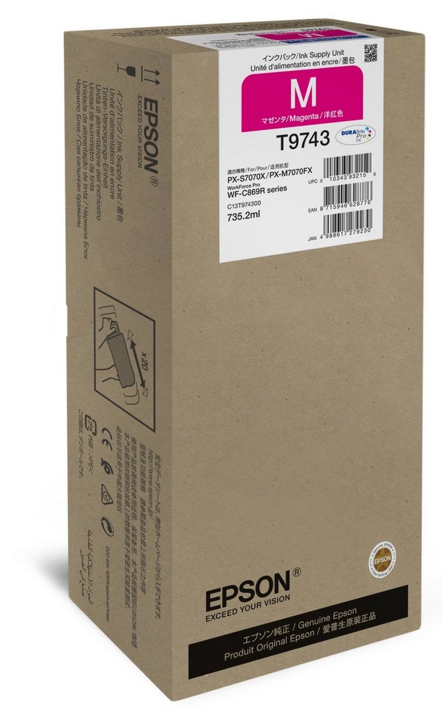 [170015441867] Epson C13T97430N inktcartridge 1 stuk(s) Origineel Magenta