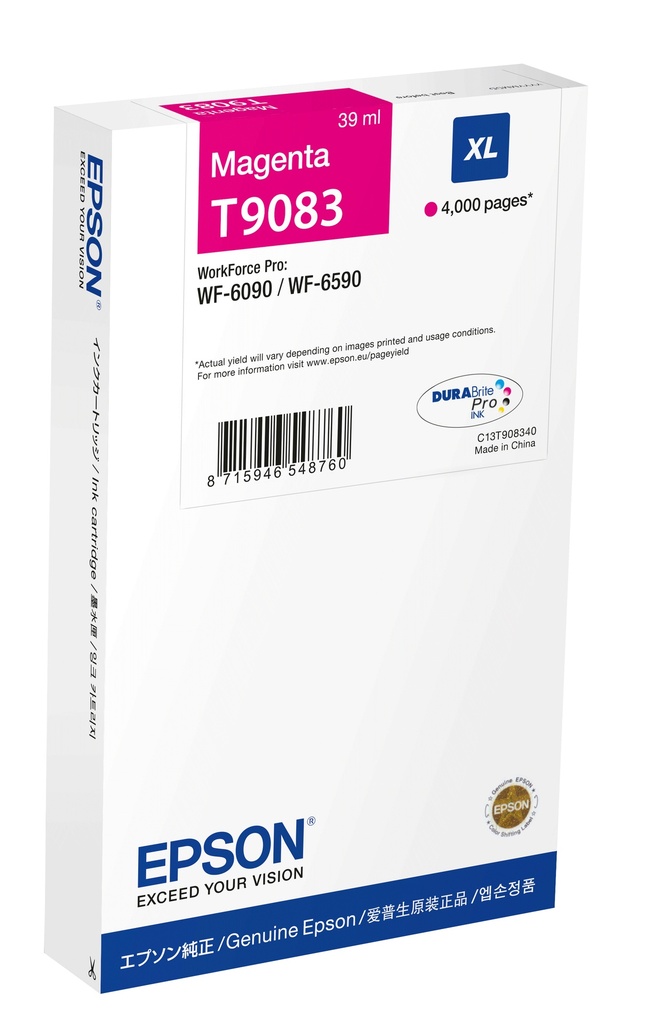 [170015441887] Epson C13T90834N inktcartridge 1 stuk(s) Origineel Hoog (XL) rendement Magenta