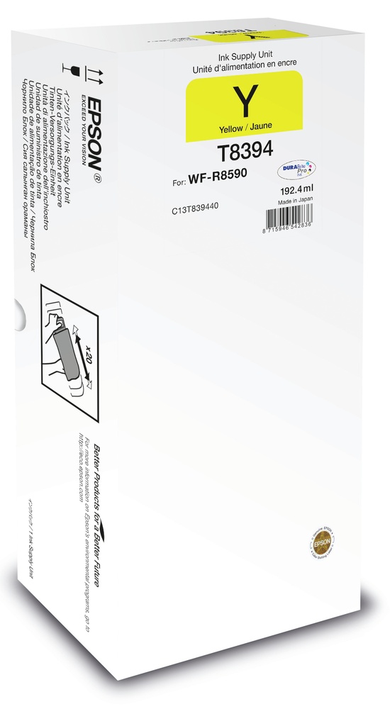 [170015441999] Epson C13T83944N inktcartridge 1 stuk(s) Origineel Hoog (XL) rendement Geel