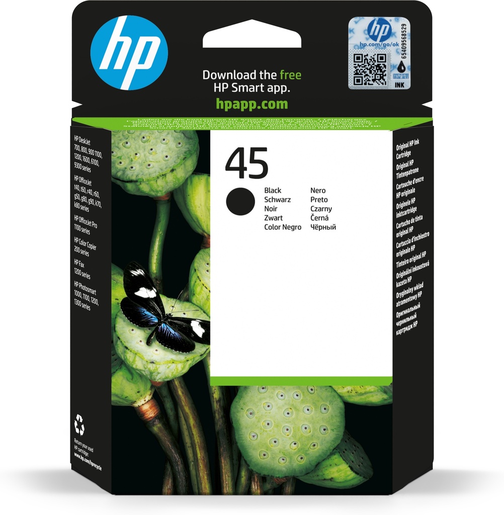 [170025440099] HP 45 grote originele zwarte inktcartridge
