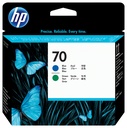 HP 70 blauwe en groene DesignJet printkop