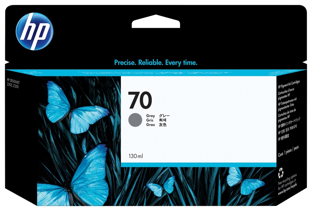 [170025440446] HP 70 grijze inktcartridge, 130 ml