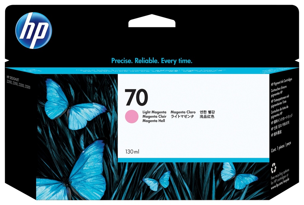 [170025440451] HP 70 licht-magenta inktcartridge, 130 ml