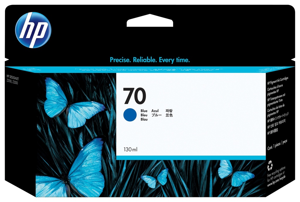 [170025440454] HP 70 blauwe inktcartridge, 130 ml