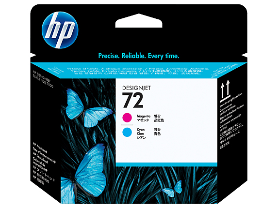 HP 72 magenta en cyaan printkop