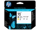 HP 72 Druckkopf schwarz matt und gelb inktcartridge 1 stuk(s) Mat Zwart, Geel