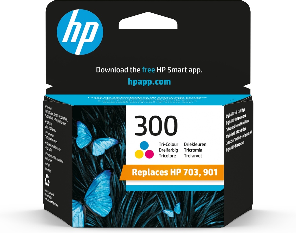 HP 300 originele drie-kleuren inktcartridge