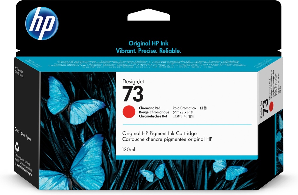 [170025440589] HP 73 chromatisch rode DesignJet inktcartridge, 130 ml