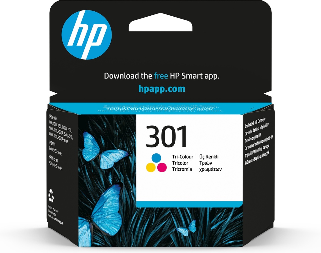 [170025440629] HP 301 originele drie-kleuren inktcartridge