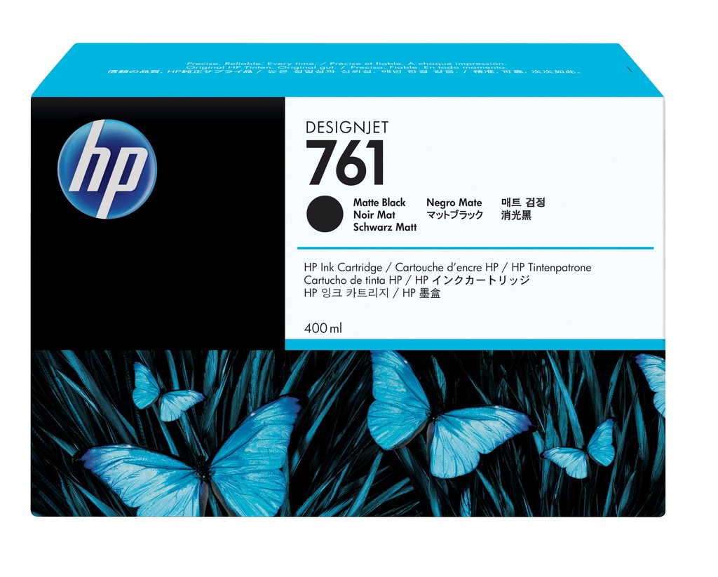 [170025440669] HP 761 matzwarte DesignJet inktcartridge, 400 ml