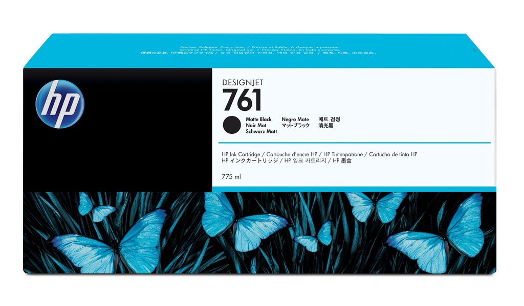 [170025440675] HP 761 matzwarte DesignJet inktcartridge, 775 ml