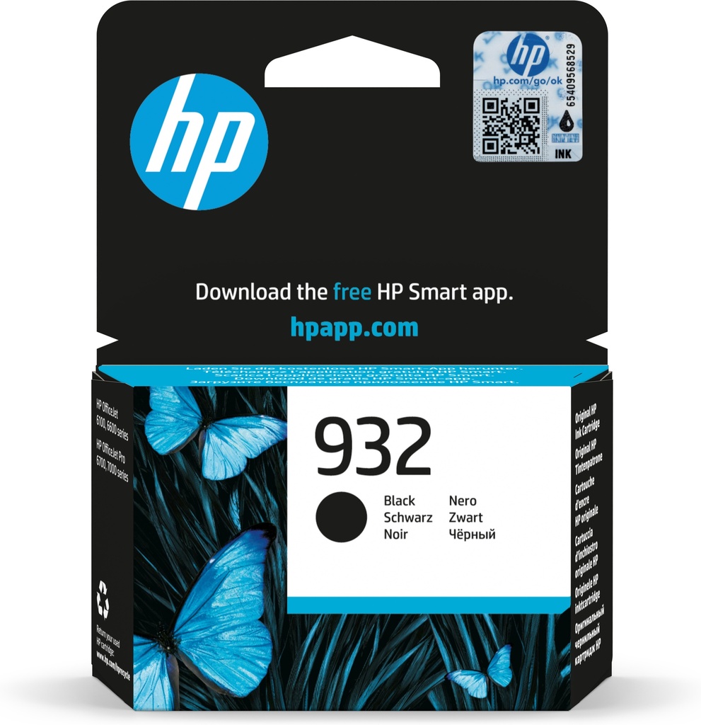 [170025440896] HP 932 originele zwarte inktcartridge