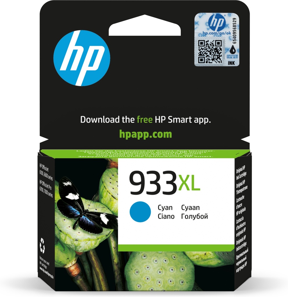 [170025440897] HP 933XL originele high-capacity cyaan inktcartridge