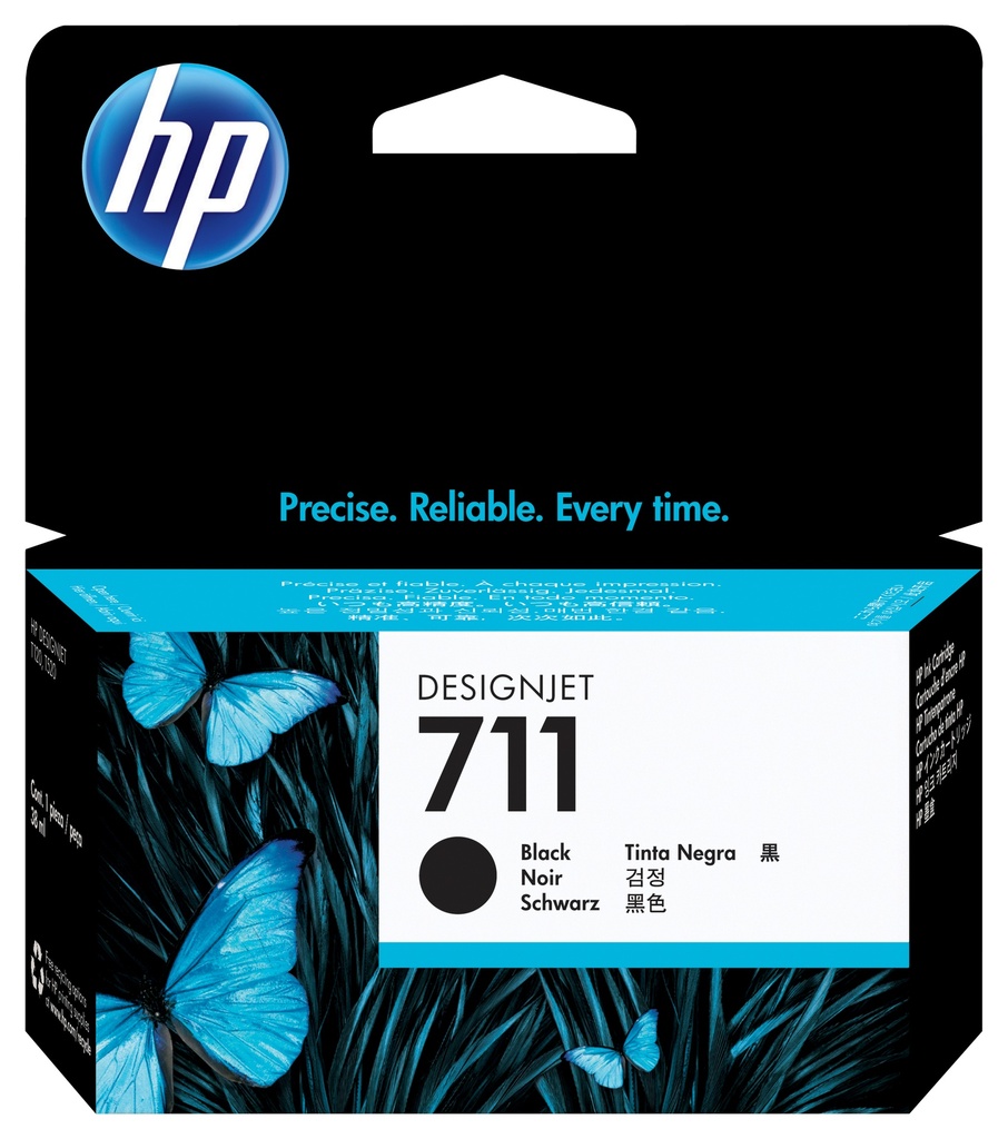 [170025440983] HP 711 zwarte DesignJet inktcartridge, 38 ml