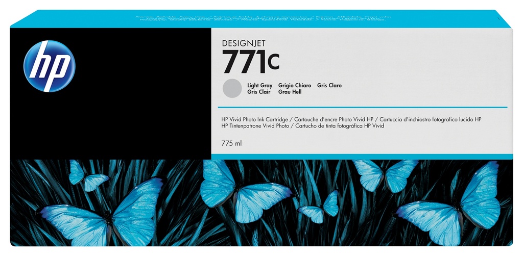 [170025441009] HP 771C lichtgrijze DesignJet inktcartridge, 775 ml