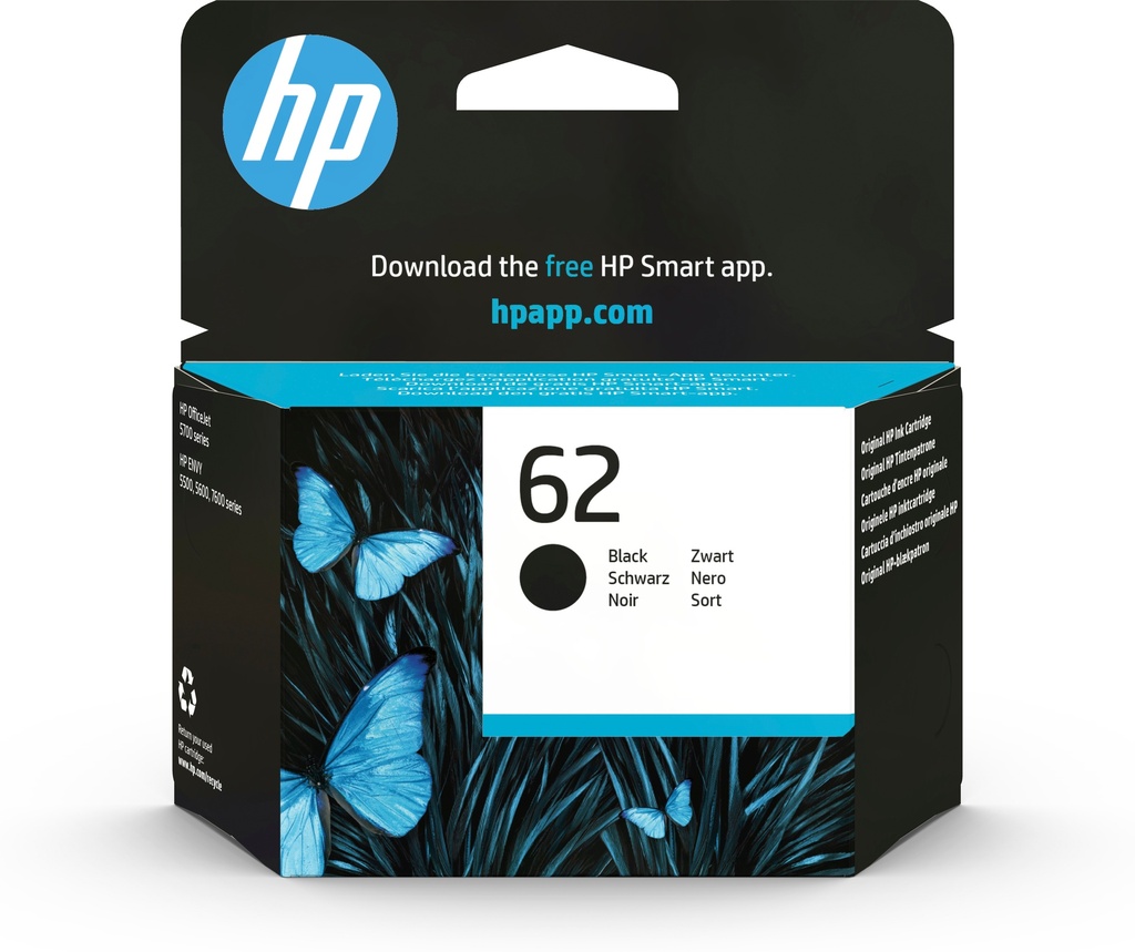 [170025441118] HP 62 originele zwarte inktcartridge