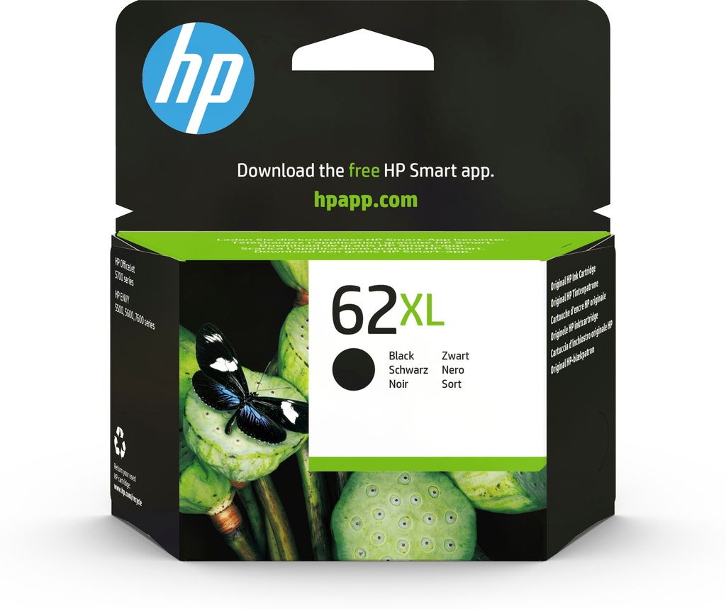 [170025441119] HP 62XL originele high-capacity zwarte inktcartridge