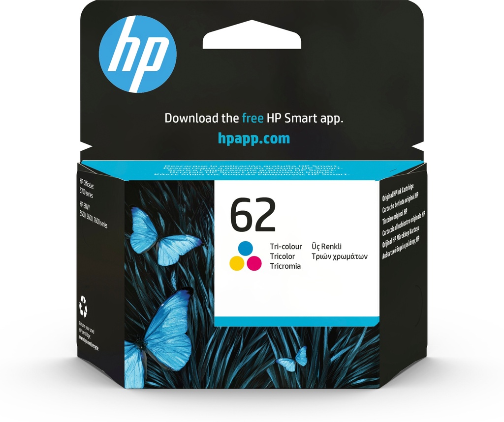 [170025441120] HP 62 originele drie-kleuren inktcartridge