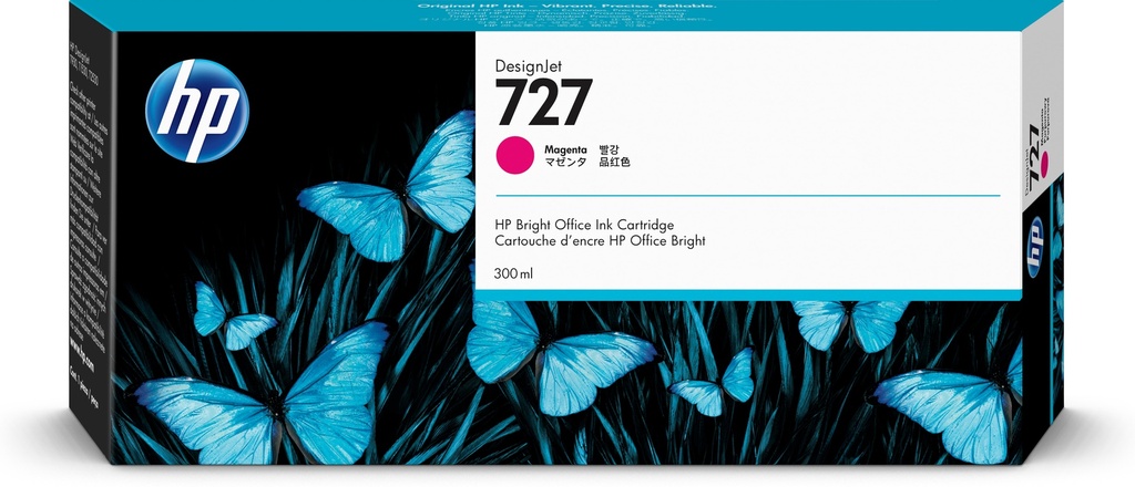 [170025441211] HP 727 magenta DesignJet inktcartridge, 300 ml