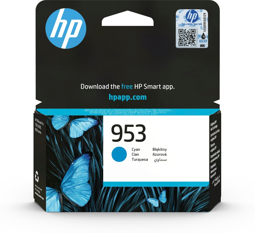 [170025441224] HP 953 originele cyaan inktcartridge