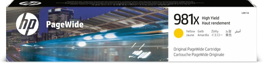 [170025441263] HP 981X originele gele high-capacity PageWide cartridge