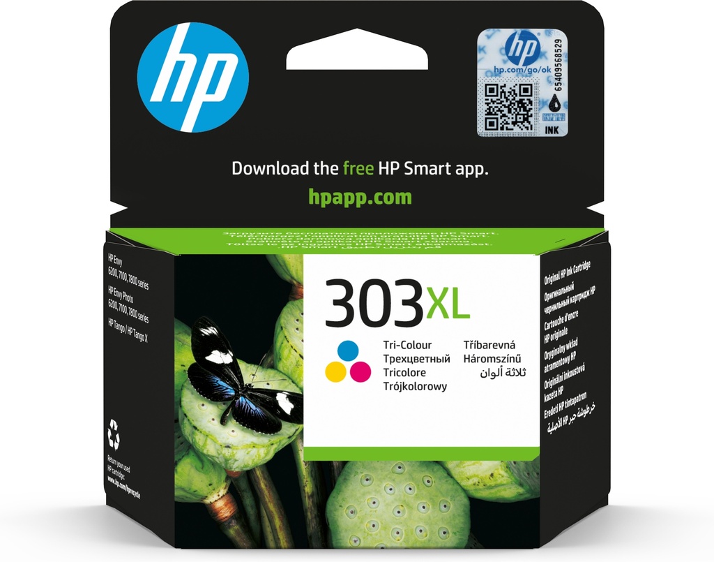 [170025441355] HP 303XL originele high-capacity drie-kleuren inktcartridge
